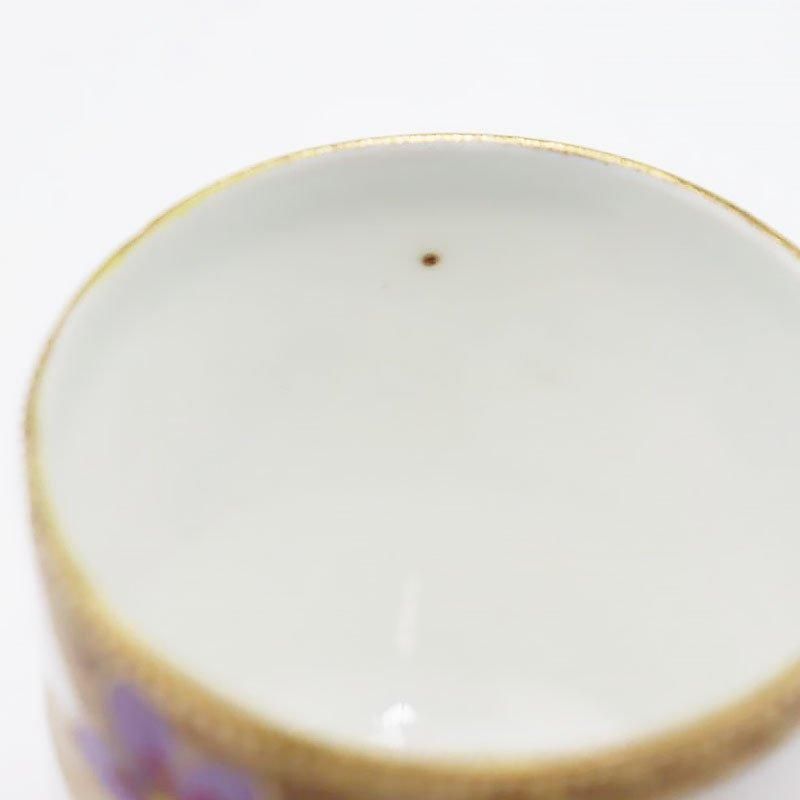 ノリタケ 輸出用 デミタスカップ&ソーサー|金彩 紫 パープル|上品な ノリタケ 輸出用 デミタスカップ&ソーサー|金彩 紫 パープル|上品な