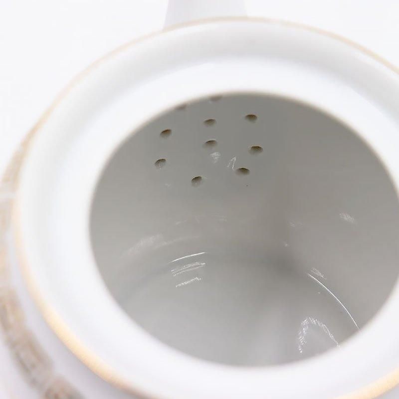 手描き 九谷焼 ポット ティー コーヒー 白地 金龍 魅力的な希少