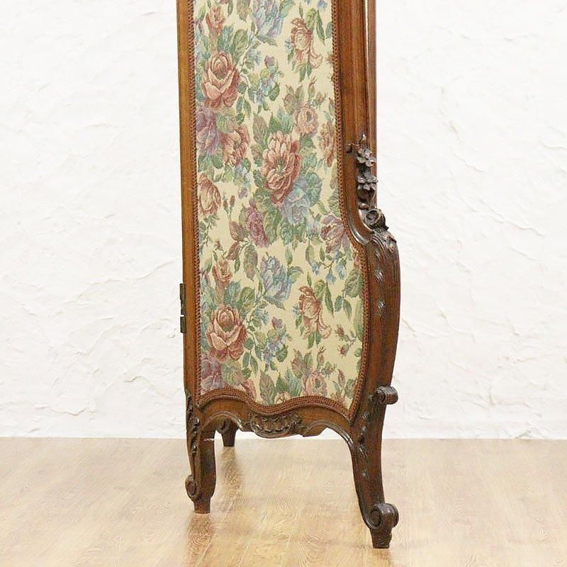 花柄刺繍 木製パーテーション 花柄刺繍 木製パーテーション ウッドパーテーション 飾り絵