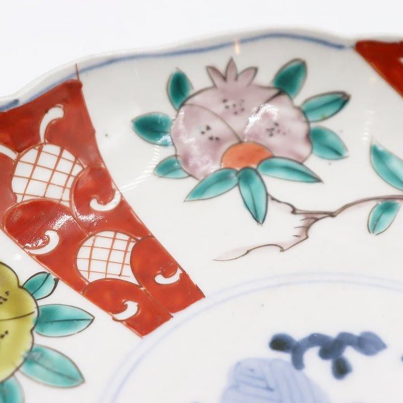 手描き赤絵伊万里中皿七寸皿カラフルおもてなし用