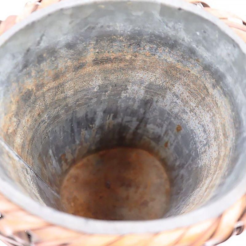 竹編み細工 陶器花瓶 骨董 竹編み細工 陶器花瓶 骨董 竹編み細工 陶器