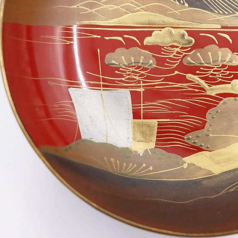 漆器 輪島塗 金蒔絵 鳥花絵 木製 朱 蓋付椀 お煮物椀 吸物椀 10