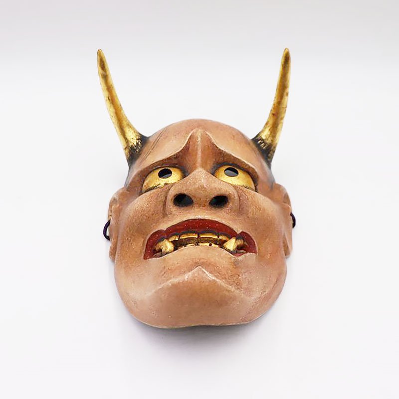 能面 お面 お能 般若 日本製 伝統芸能 伝統芸術 アート インテリア Noh mask, Japanese  antiques（伊賀国浅宇田印・阿琢？印） - ブルーパロット｜京都のアンティーク食器・家具・引取・修理・金継ぎ