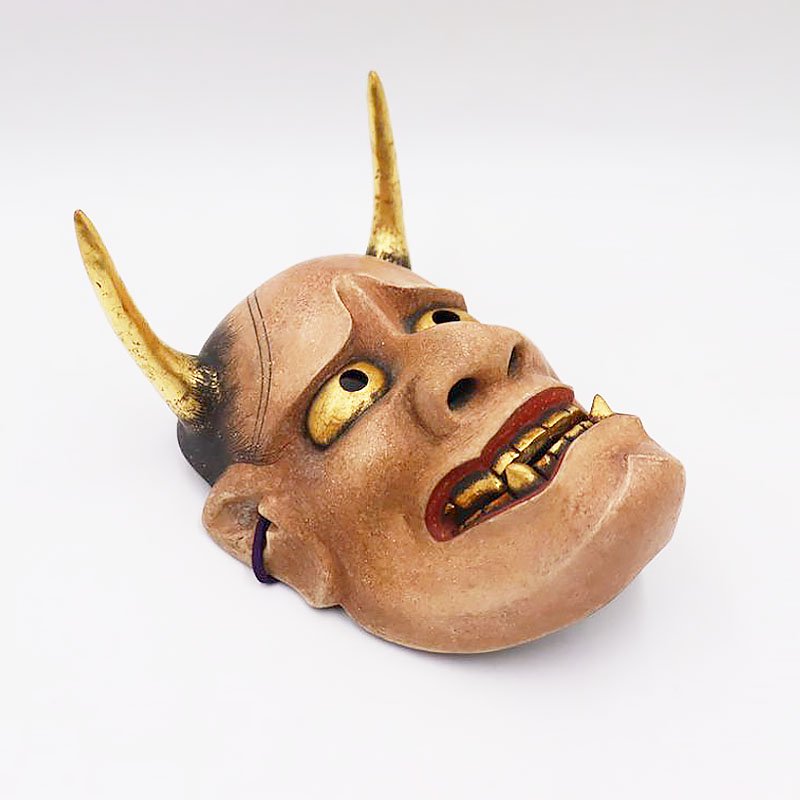 能面 お面 お能 般若 日本製 伝統芸能 伝統芸術 アート インテリア Noh mask, Japanese  antiques（伊賀国浅宇田印・阿琢？印） - ブルーパロット｜京都のアンティーク食器・家具・引取・修理・金継ぎ