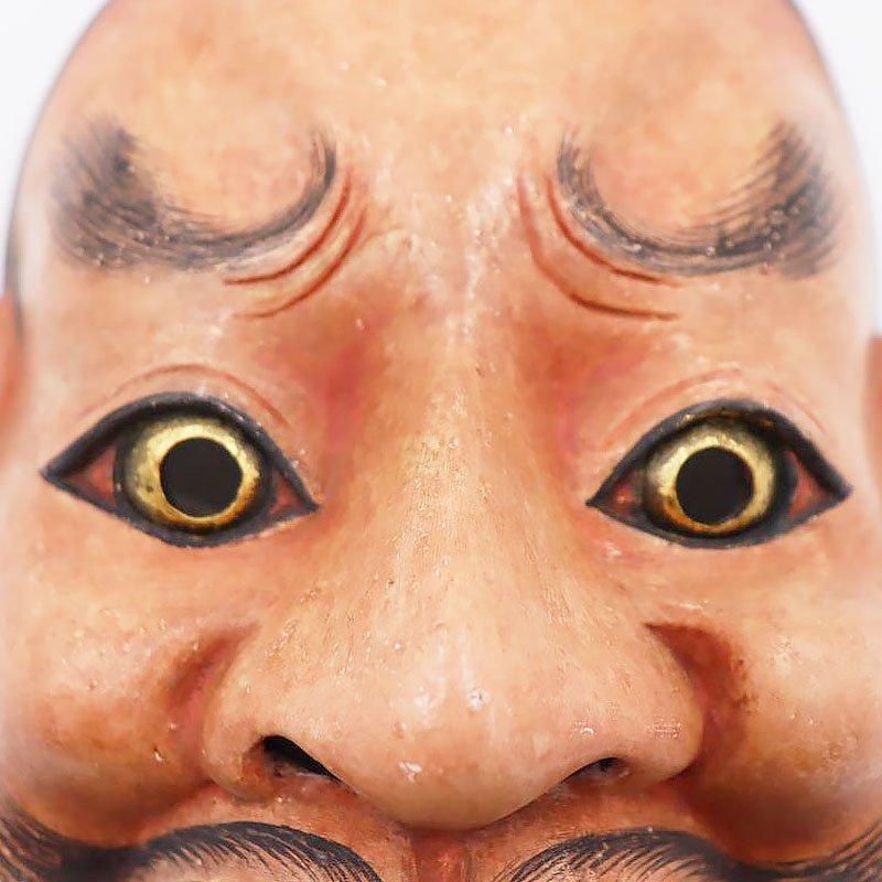 能面 日本製 大天神 怒天神 置物・オブジェ アンティーク