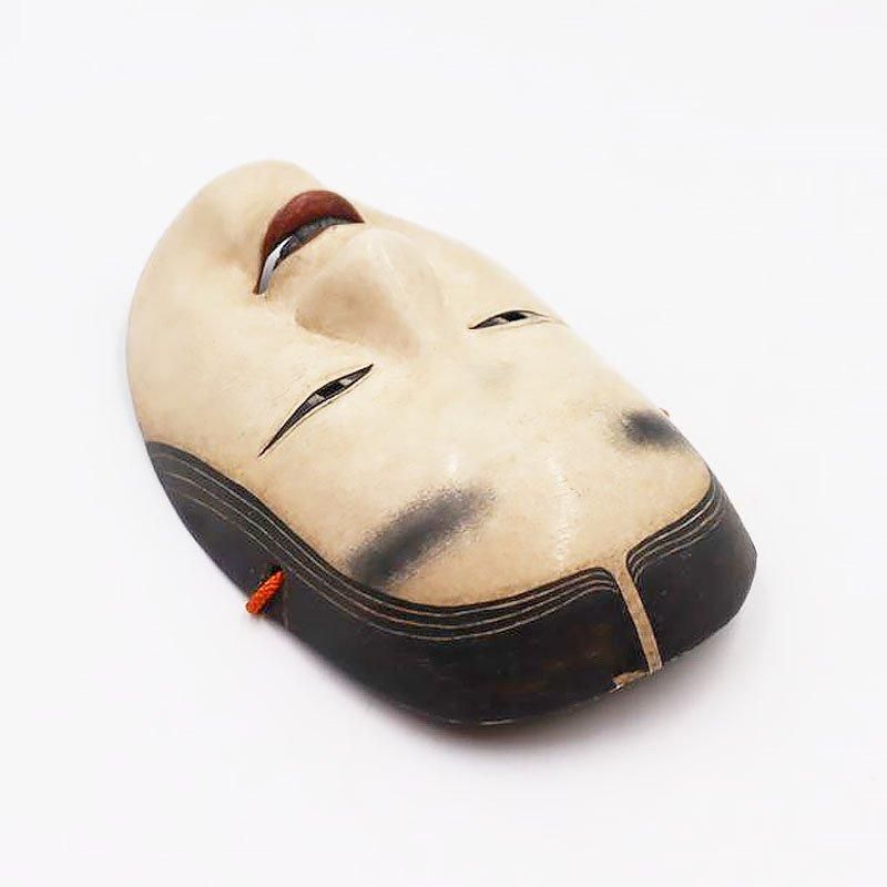 昭和レトロ アンティーク 能面 小面 お面 飾り面 陶器製 古美術 美術 工芸 ヴィンテージ 能面 小面 日本製 伝統芸術 アート インテリア