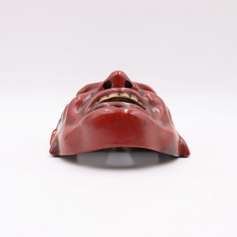 仁王 赤 お面 日本製 アート インテリア 珍しい 焼き物 Japanese mask