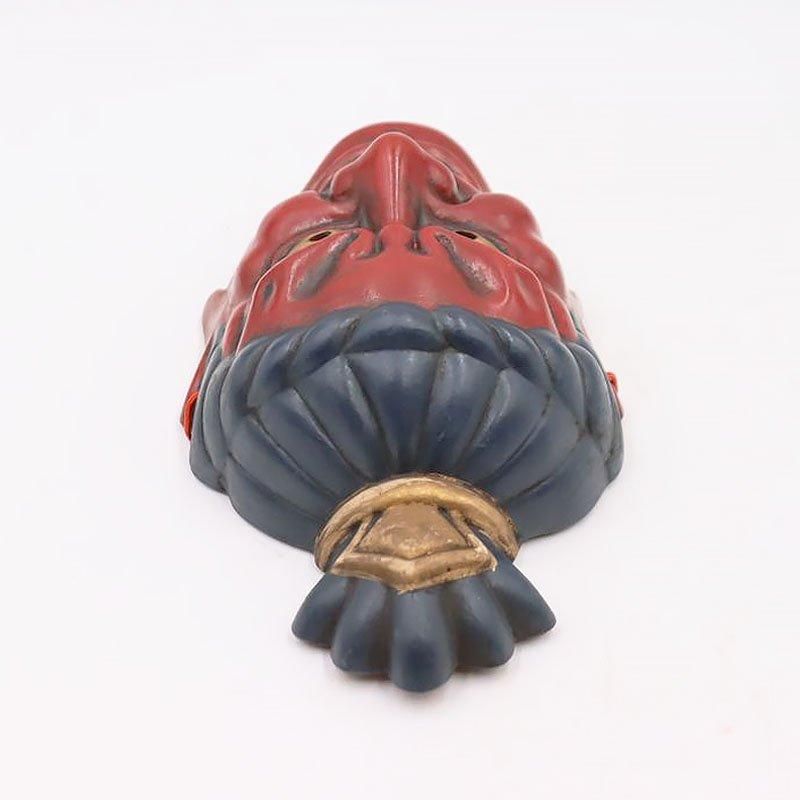 仁王 赤 お面 日本製 アート インテリア 珍しい 焼き物 Japanese mask