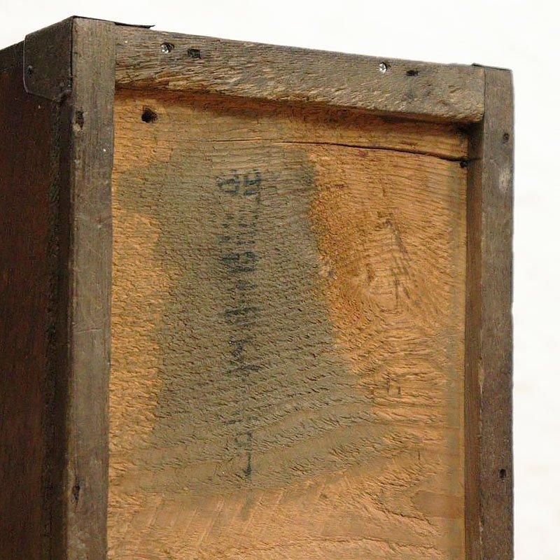 算盤付き 硯箱 掛け硯 小引出し 小物入れ 桑材 時代金具 日本製