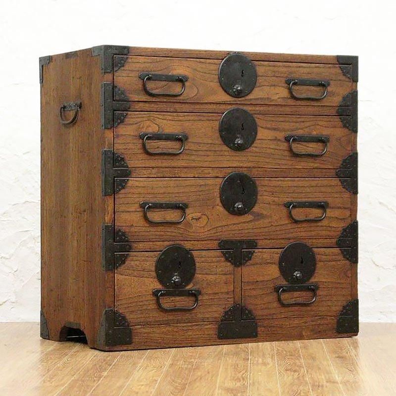 木目が美しい水屋箪笥 明治・大正期 木目が美しい水屋箪笥 明治・大正期