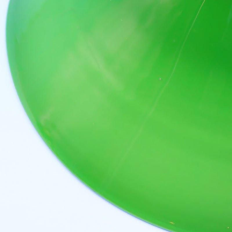 緑の電笠：当時もの 昭和レトロ 電笠 電傘 ランプシェード ガラス グリーン 緑 内