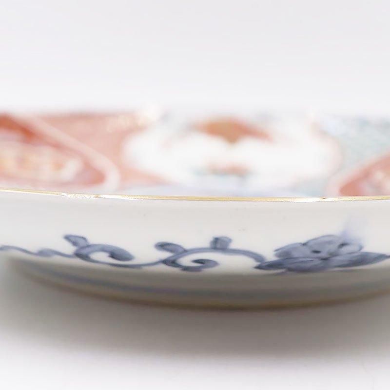アンティーク赤絵伊万里大皿｜直径30.5 高さ5｜カラフル和食器