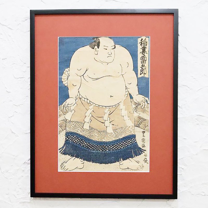  ǲ ˭ ˭ְϺץƥ ǲ  ͻ  ƥꥢ  ϻ  woodblock print Ukiyoe sumo wrestler