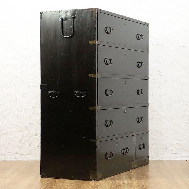 黒三尺和箪笥 衣装箪笥 京箪笥 和モダン シンプル ミニマル