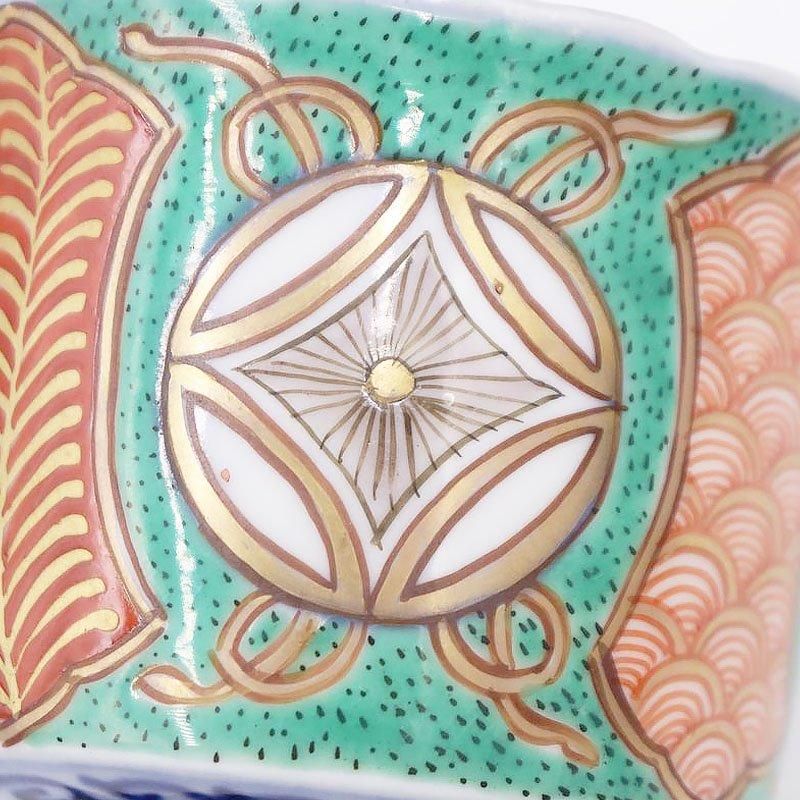 名品 古清水 色絵 透かし 六角鉢 京都個人蔵 茶道具伝来