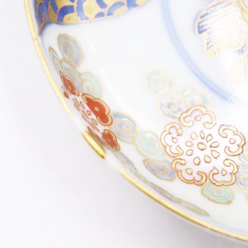 金継ぎ】手描き 色絵 小皿 取り皿 上品 くすみカラー 菓子皿