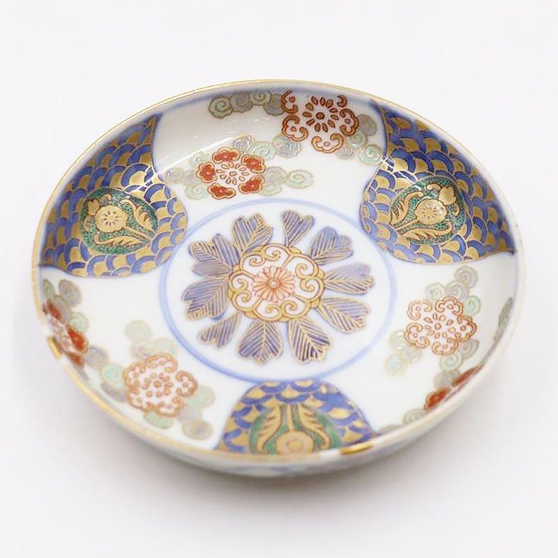 金継ぎ】手描き 色絵 小皿 取り皿 上品 くすみカラー 菓子皿