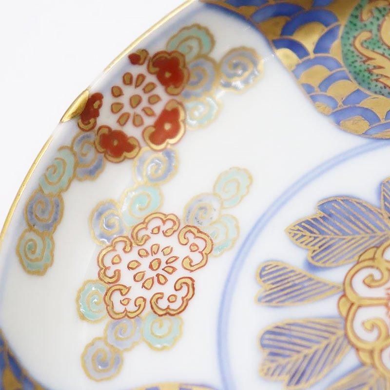 金継ぎ】手描き 色絵 小皿 取り皿 上品 くすみカラー 菓子皿