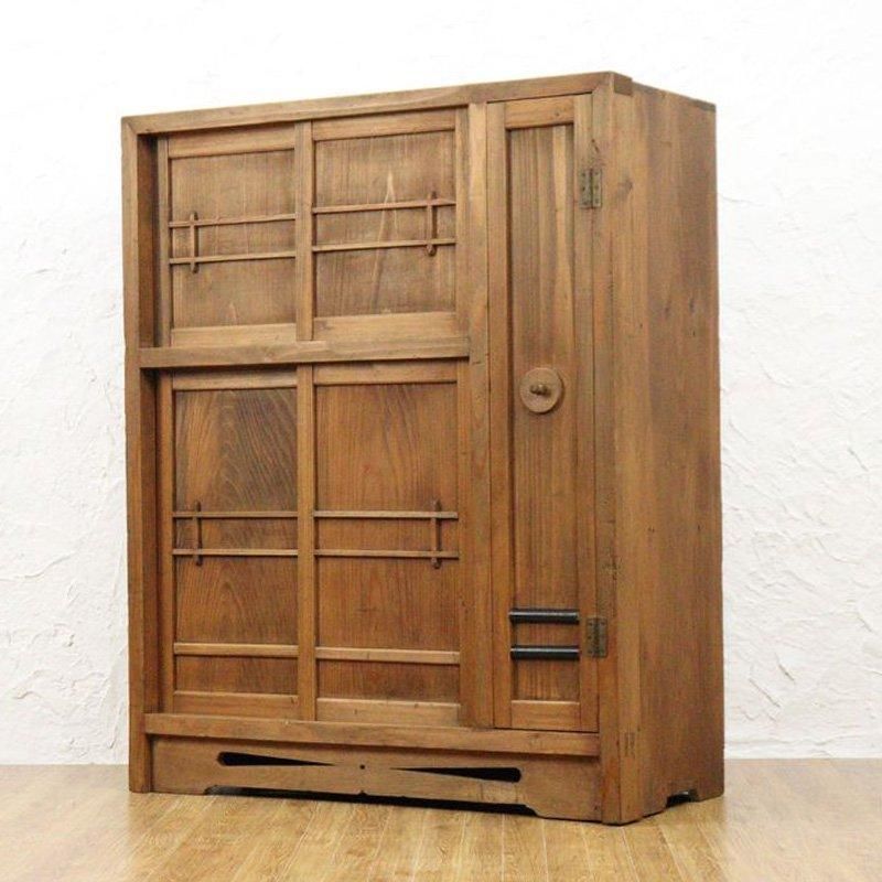 杉材 古い収納棚 下駄箱 靴箱 サイドボード 花台 古家具 古道具 骨董