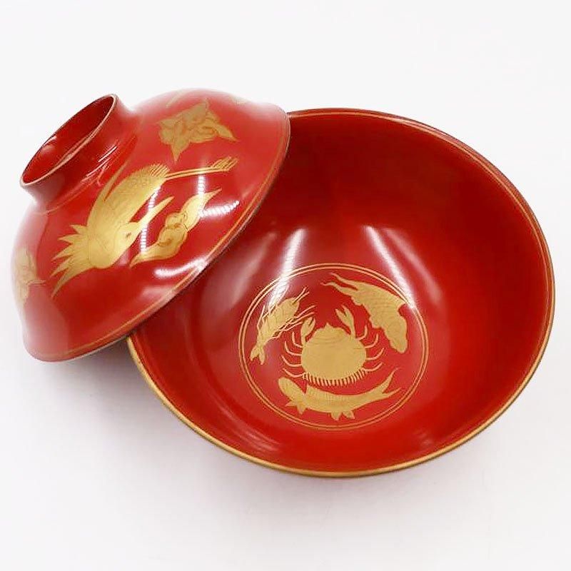 朱塗 煮物椀 菓子椀 蓋椀 アンティーク 骨董 和食 漆器の器