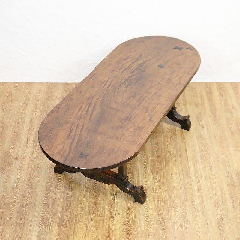 楕円 オーバル ローテーブル ソファーテーブル センターテーブル 洋室