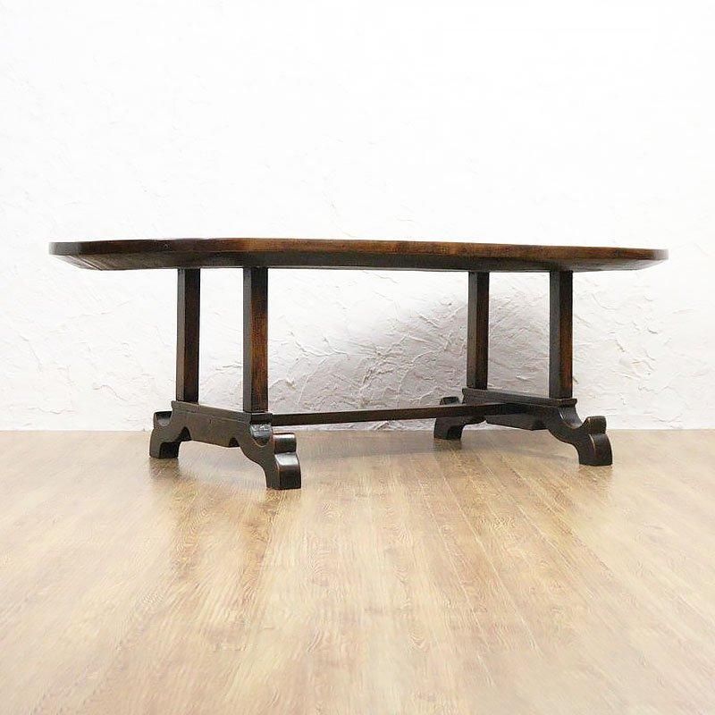 Brugge ブルージュ オーバル型センターテーブル オーク藤ラタン