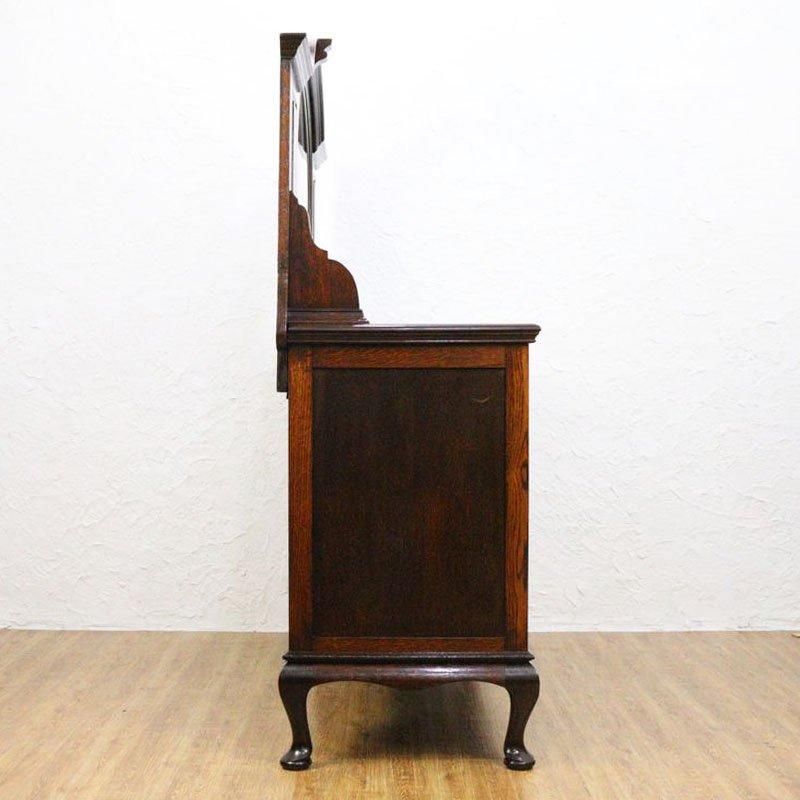 大型 ミラーボード イギリス製 オーク材 1920年代