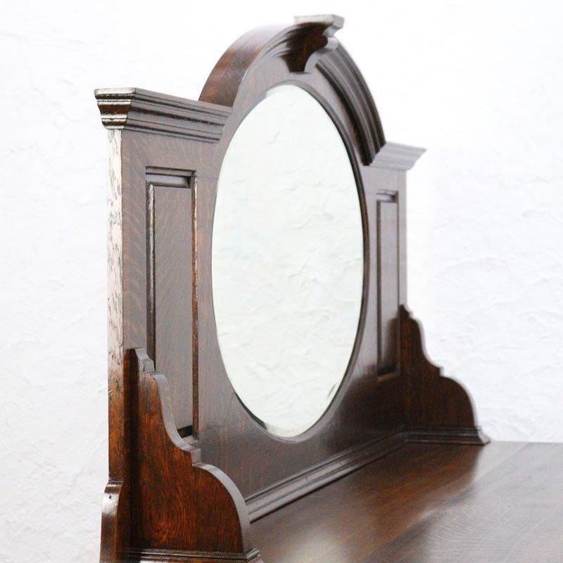 大型 ミラーボード イギリス製 オーク材 1920年代