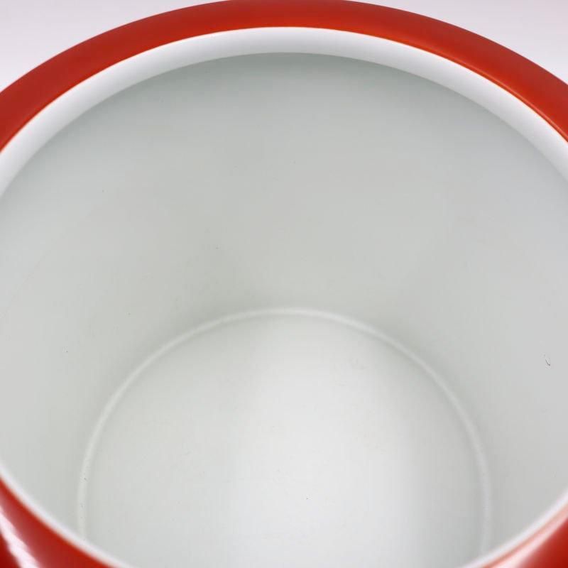 ノリタケ火鉢 赤地白薔薇 直径26cm 昭和31年頃