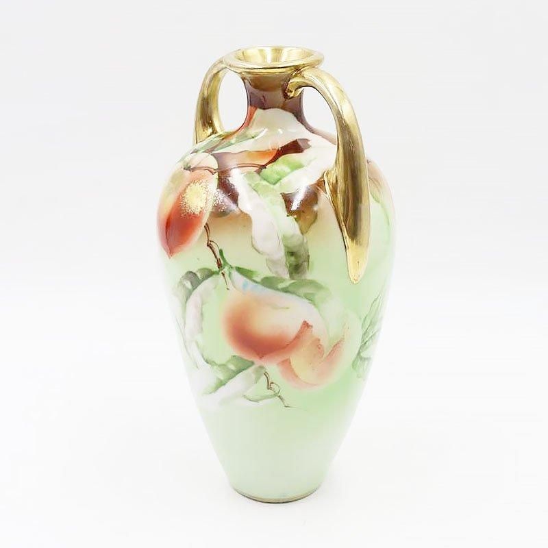 花瓶 ハンドペイント オールドノリタケ 1920年頃 幅14cm