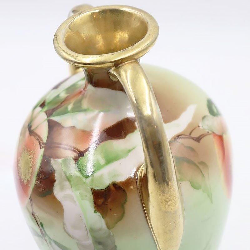 【通販 人気】 ハンドペイント 手描き オールドノリタケ フラワーベース 花瓶 工芸品