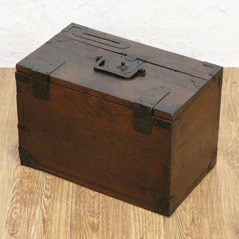 『木箱 引出し付』 アンティーク 骨董 古物 古家具 書類入れ 収納 木箱 引出し付』 アンティーク 骨董 古物 古家具 書類入れ 収納