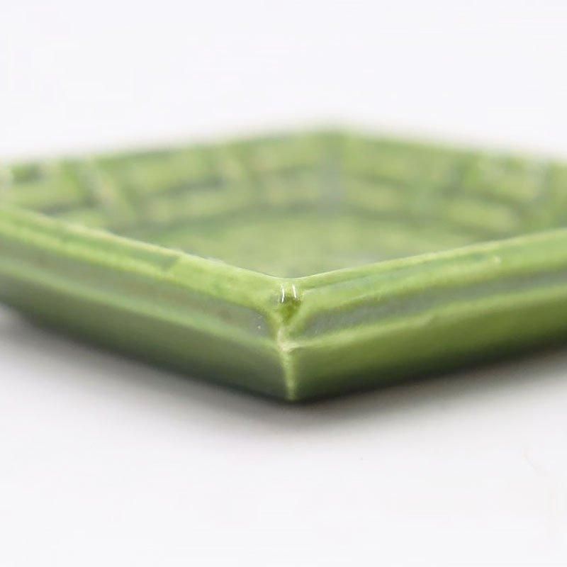 民平焼ミンペイ緑釉豆皿|幅7.5 高さ1.5|アンティーク和食器 民平焼ミンペイ緑釉豆皿|幅7.5 高さ1.5|アンティーク和食器