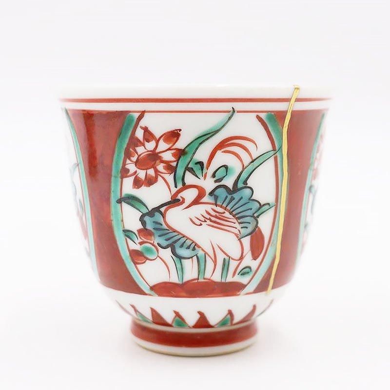 骨董　アンティーク　色絵　祥瑞　金襴手　瓢箪　向付　変形皿　2枚 骨董 アンティーク 色絵 祥瑞 金襴手 瓢箪 向付 変形皿
