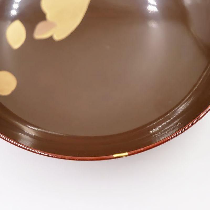 灰皿　木製漆器　金蒔絵 蒔絵漆皿 中皿 漆器 沈金蒔絵 5枚組Antique Sam's Collection
