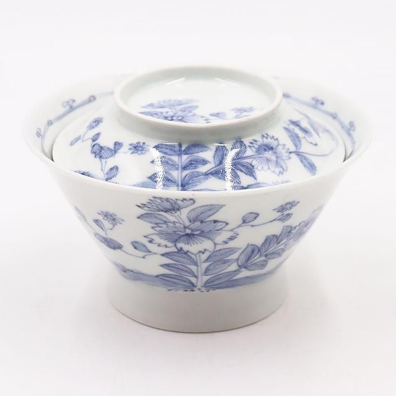 鍋島 染付唐花 十二角紅茶碗皿 | 畑萬陶苑 ONLINE SHOP