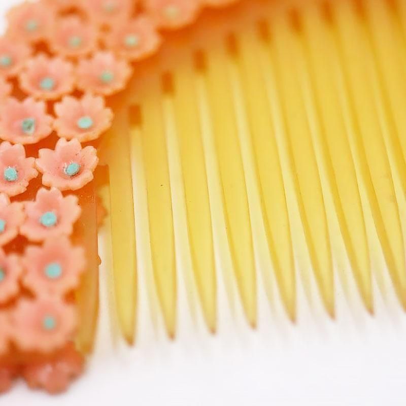 くし 日本製 大正時代 桜づくし 幅10.5cm アンティーク