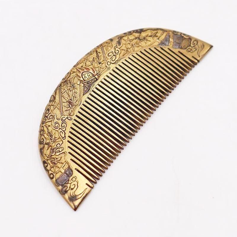 骨董品　櫛　くし　アンティーク　コレクション くし 櫛 金蒔絵 珊瑚?付き 日本製 骨董 アンティーク 小物