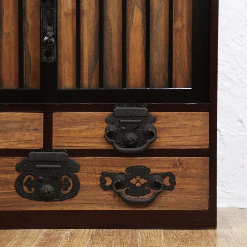 アンティーク　時代箪笥　小引き出し 明治大正期の引戸小箪笥｜収納力抜群｜和骨董家具