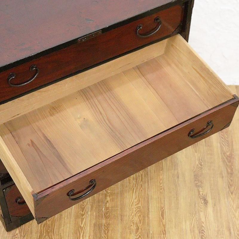 巨匠作品　芸術美術　骨董　箪笥　アンティーク　 激安最終赤字大処分　木材　無垢 アンティーク家具 和製 上手物 激レア珍品! 総ケヤキ材・前板玉