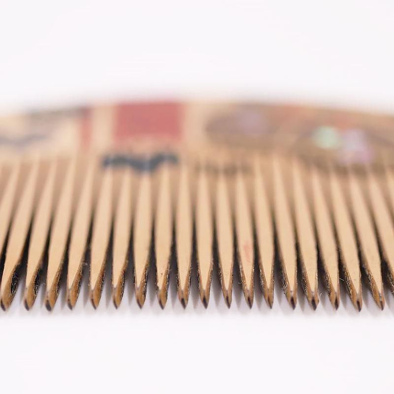 漆塗り蒔絵 螺鈿細工入り 大正時代 櫛 日本製 アンティーク