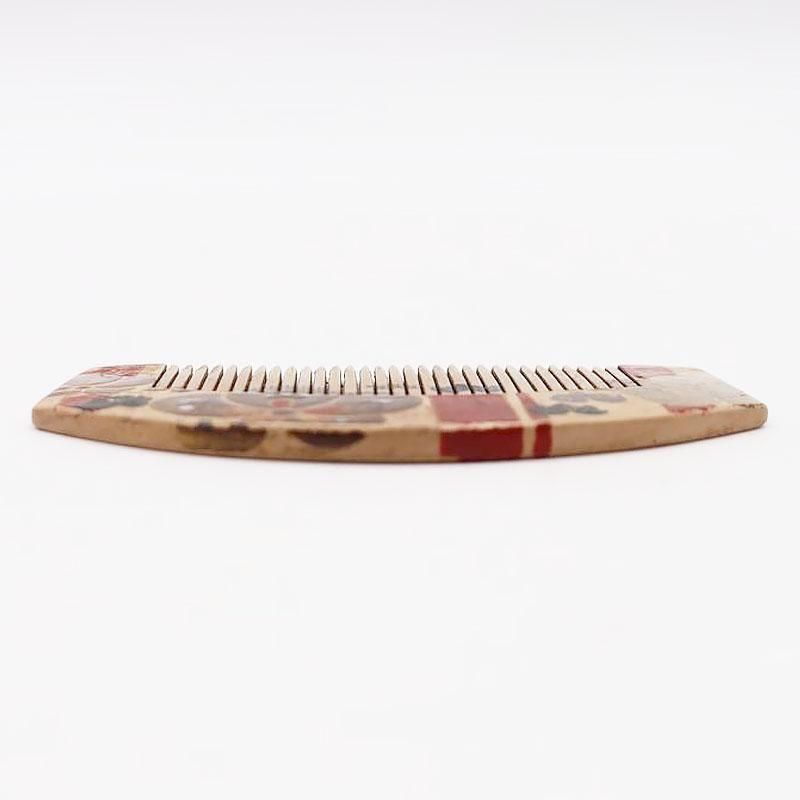 漆塗り蒔絵 螺鈿細工入り 大正時代 櫛 日本製 アンティーク