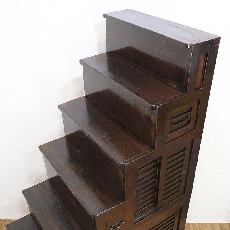 希少 階段箪笥 八段 骨董 和家具 アンティーク ヴィンテージ