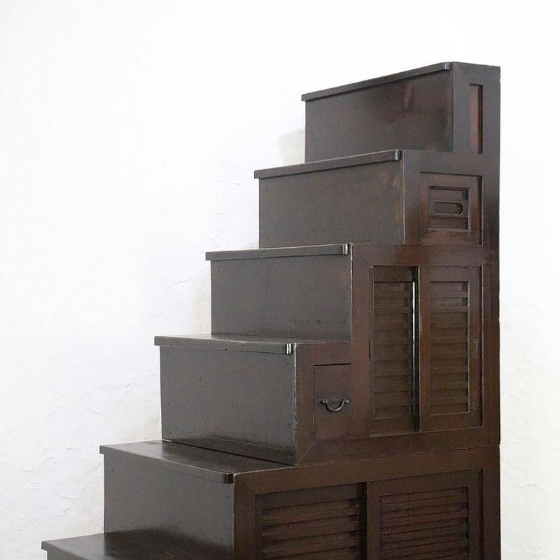 希少 階段箪笥 八段 骨董 和家具 アンティーク ヴィンテージ