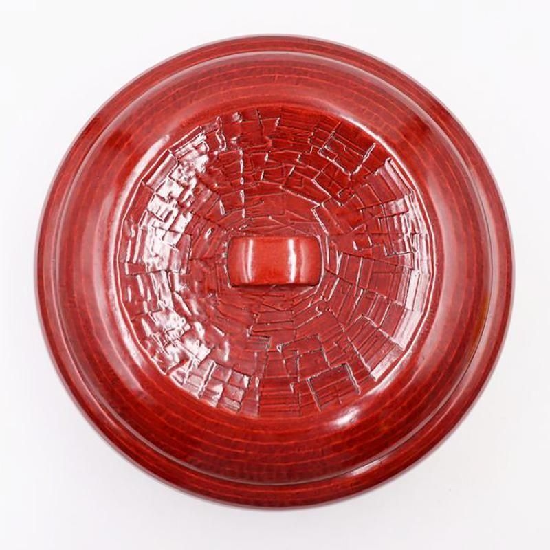 漆器 後藤塗り 朱赤塗り 昭和初期 丸おひつ 直径29cm