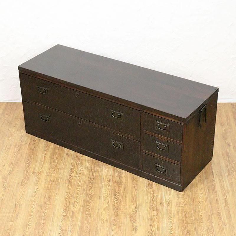 和家具 ローボード レトロ 和風 タンス 収納 古家具 欅 ケヤキ G029 639-1.jpg