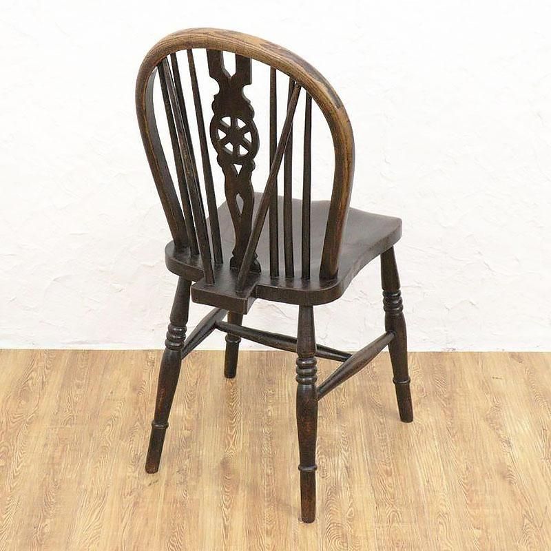 イギリス製 ウィンザーチェア ホイールバックチェア ウッドチェア