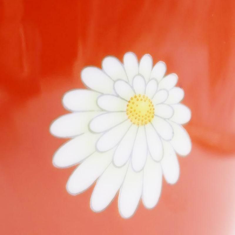 大正期 オールドノリタケ 赤菊和柄 火鉢　陶器 昭和レトロ 昭和モダン 大正期 オールドノリタケ 赤菊和柄 火鉢 陶器 昭和レトロ 昭和モダン