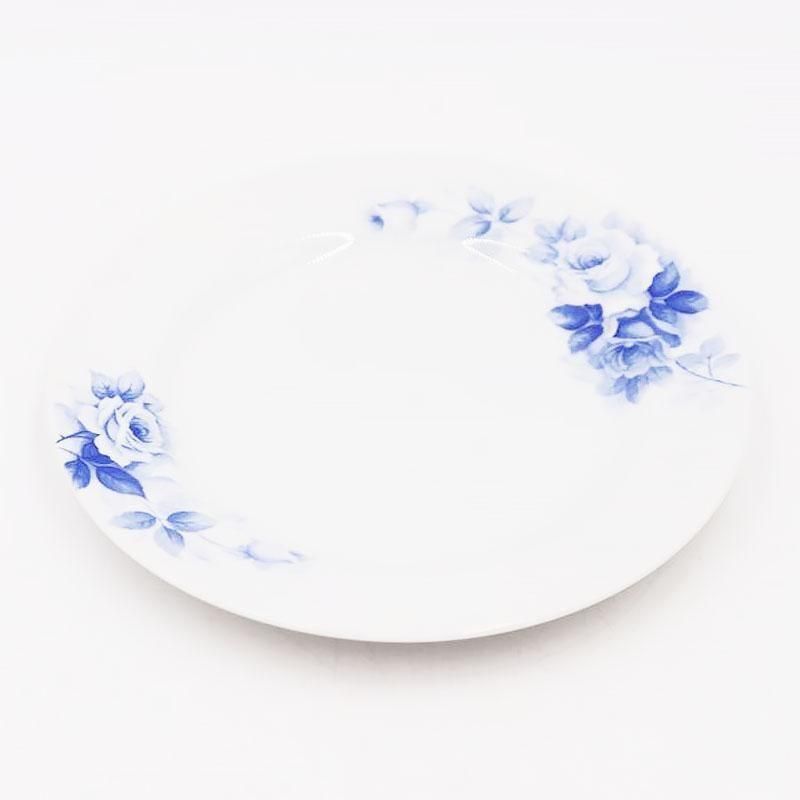 ノリタケ 日陶 ブルーローズ エレガント ケーキ皿 19.5 直径2 高さ