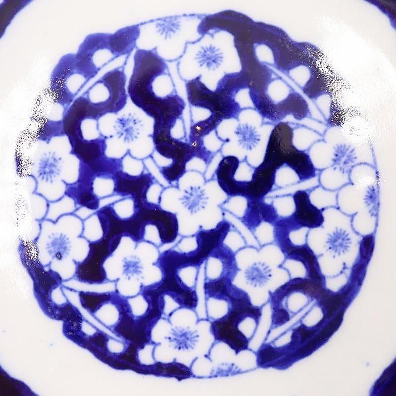 藍色深皿2枚 香蘭社 蘭絵 中皿 深皿 ボウル 5枚